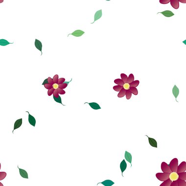 Çiçek yaprakları, çiçekler duvar kağıtları, vektör illüstrasyonları..