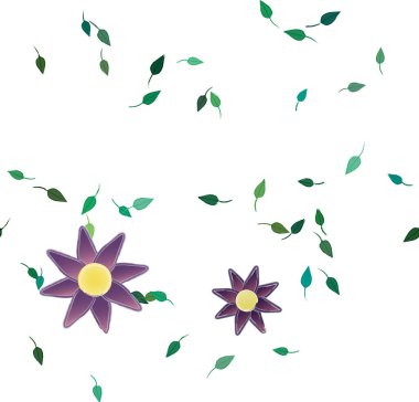 Çiçek yaprakları, çiçekler duvar kağıtları, vektör illüstrasyonları..