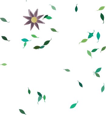 Çiçeklerin çiçek ve yapraklarla gösterimi, düz arkaplanda dijital duvar kağıdı