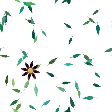 soyut çiçekler ve yapraklar, çiçekler duvar kağıtları, vektör illüstrasyonu