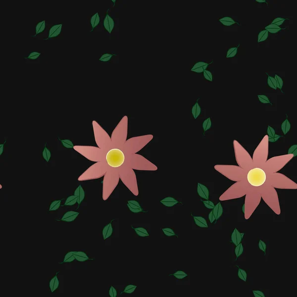 Абстрактний Цвіт Листя Квіти Розквітають Шпалери Векторні Ілюстрації — стоковий вектор
