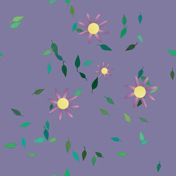 Abstracte Bloesem Gebladerte Bloemen Bloei Behang Vector Illustratie — Stockvector