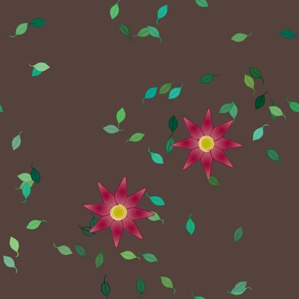 Abstract Blossom Foliage Flowers Bloom Wallpaper Vector Illustration — Stock Vector