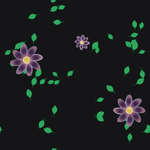 Abstrakt Blomma Och Bladverk Blommor Blomma Tapet Vektor Illustration — Stock vektor