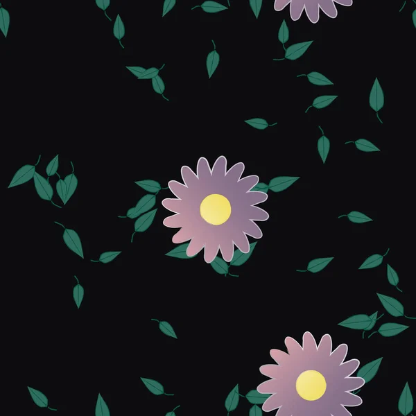 Abstrakt Blomma Och Bladverk Blommor Blomma Tapet Vektor Illustration — Stock vektor