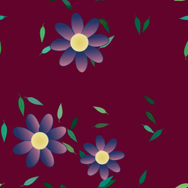 Bloesem Gebladerte Bloemen Bloei Behang Vector Illustratie — Stockvector