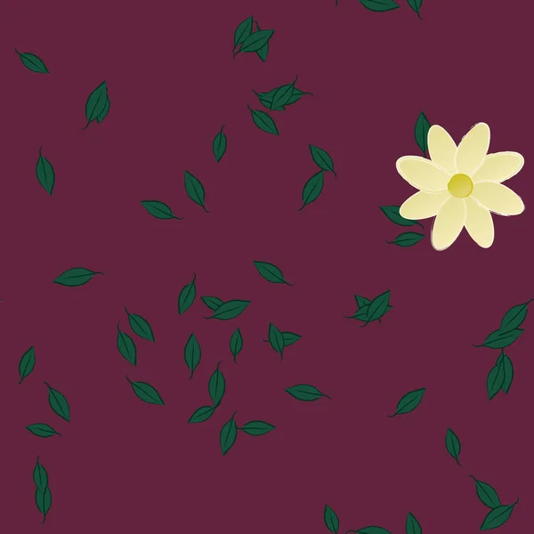 Abstrakt Blomma Och Bladverk Blommor Blomma Tapet Vektor Illustration — Stock vektor