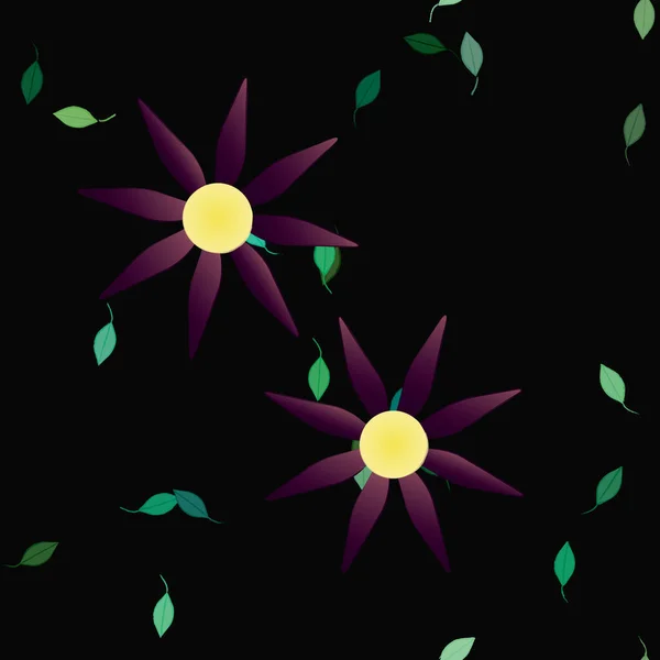 Abstrakti Kukka Lehdet Kukat Kukkivat Tapetti Vektori Kuva — vektorikuva
