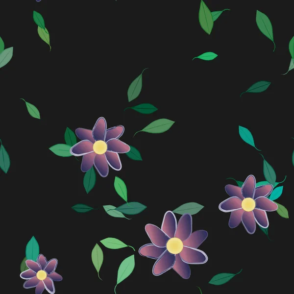 Abstracte Bloesem Gebladerte Bloemen Bloei Behang Vector Illustratie — Stockvector