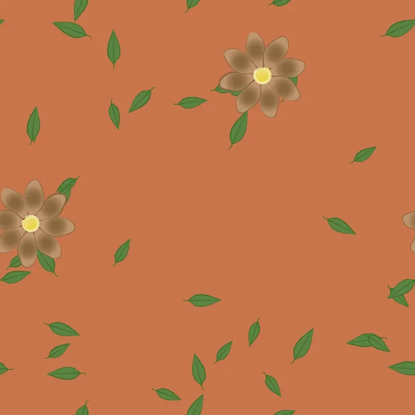 Flor Abstracta Follaje Flores Florecen Fondo Pantalla Vector Ilustración — Archivo Imágenes Vectoriales