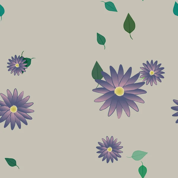 Abstrakcyjny Kwiat Liście Kwiaty Kwitną Tapety Wektor Ilustracja — Wektor stockowy