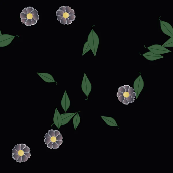 Abstrakt Blomma Och Bladverk Blommor Blomma Tapet Vektor Illustration — Stock vektor