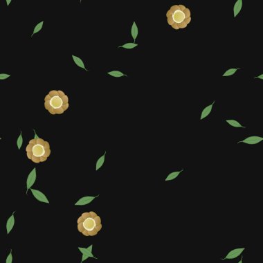 soyut çiçekler ve yapraklar, çiçekler duvar kağıtları, vektör illüstrasyonu