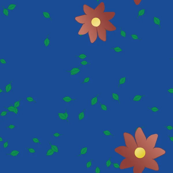 抽象的な花や葉花の壁紙ベクターイラスト — ストックベクタ