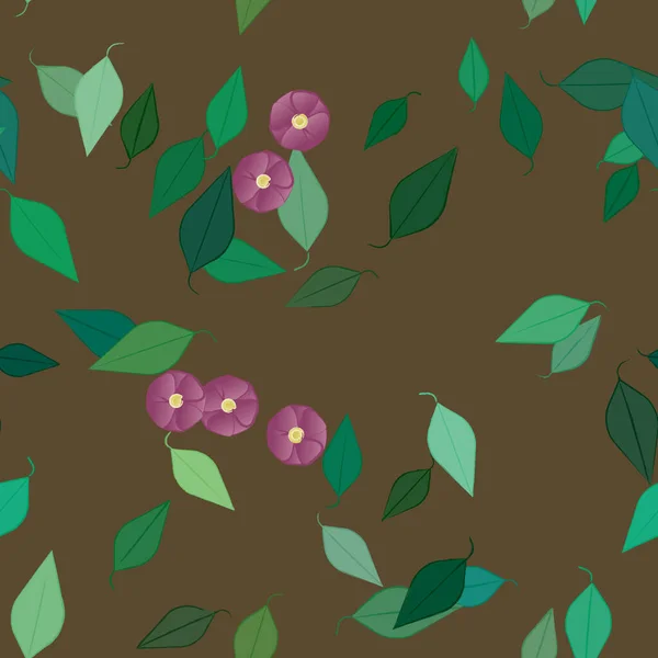 Abstrakt Blomma Och Bladverk Blommor Blomma Tapet Vektor Illustration — Stock vektor