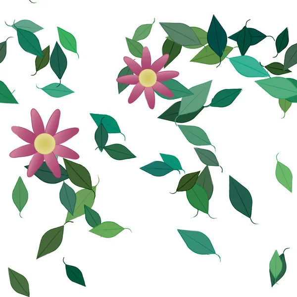 Abstract Blossom Foliage Flowers Bloom Wallpaper Vector Illustration — Stock Vector