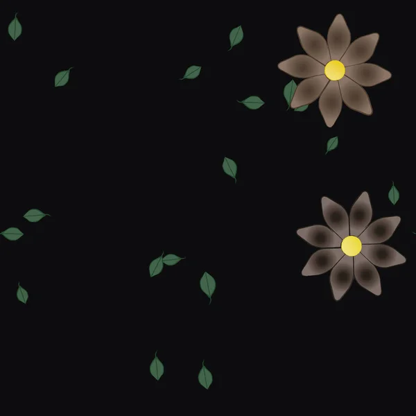 Abstrakt Blomst Løv Blomster Blomstre Tapet Vektor Illustration – Stock-vektor