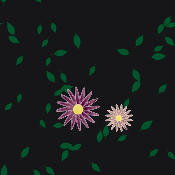 Abstrakt Blomma Och Bladverk Blommor Blomma Tapet Vektor Illustration — Stock vektor