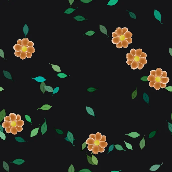 Abstrakt Blomma Och Bladverk Blommor Blomma Tapet Vektor Illustration — Stock vektor