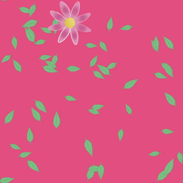 Abstrakte Blüte Und Laub Blumen Blühen Tapete Vektorillustration — Stockvektor