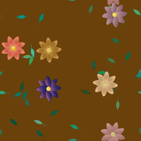 抽象的な花や葉花の壁紙ベクターイラスト — ストックベクタ