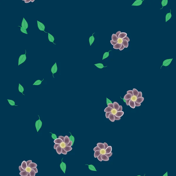 Abstrakt Blomma Och Bladverk Blommor Blomma Tapet Vektor Illustration — Stock vektor