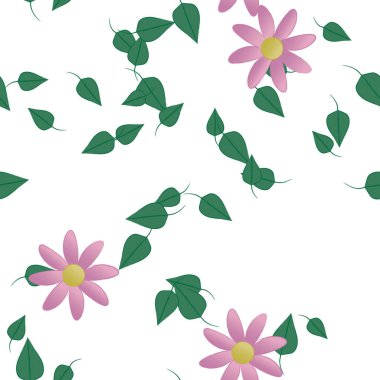 Yaprakları pürüzsüz arkaplan, vektör illüstrasyonu