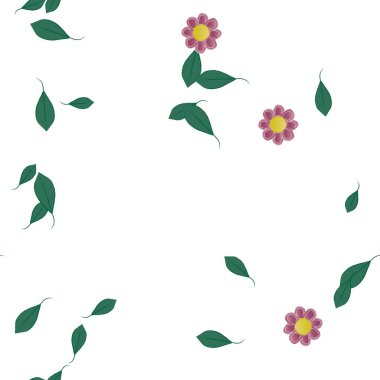 Yaprakları pürüzsüz arkaplan, vektör illüstrasyonu