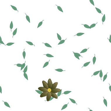 Yaprakları pürüzsüz arkaplan, vektör illüstrasyonu