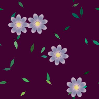 Yaprakları pürüzsüz arkaplan, vektör illüstrasyonu