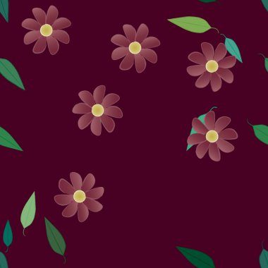 Yaprakları pürüzsüz arkaplan, vektör illüstrasyonu