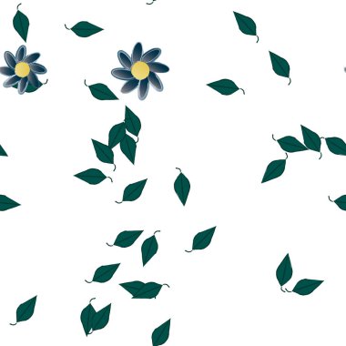 Yaprakları pürüzsüz arkaplan, vektör illüstrasyonu