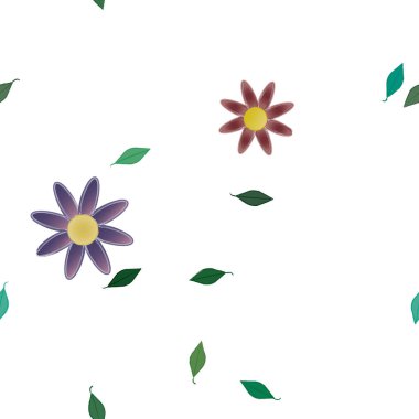 Yaprakları pürüzsüz arkaplan, vektör illüstrasyonu