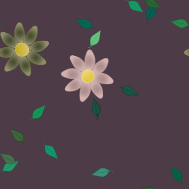 Yaprakları pürüzsüz arkaplan, vektör illüstrasyonu