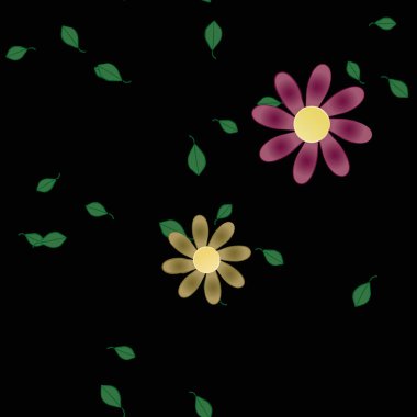 Yaprakları pürüzsüz arkaplan, vektör illüstrasyonu