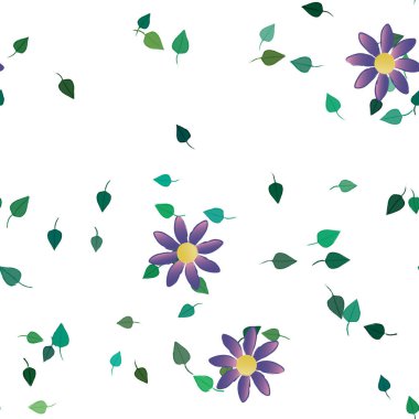 Yaprakları pürüzsüz arkaplan, vektör illüstrasyonu