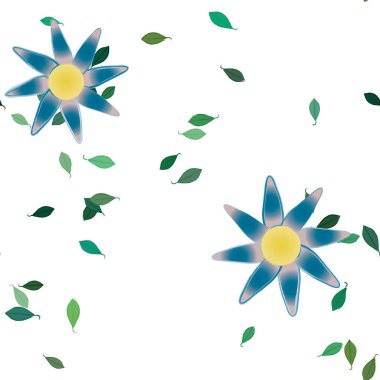 Yaprakları pürüzsüz arkaplan, vektör illüstrasyonu