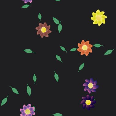 Yaprakları pürüzsüz arkaplan, vektör illüstrasyonu