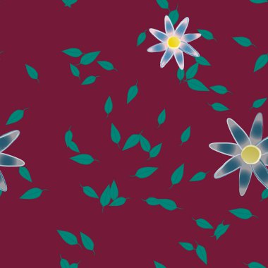 Yaprakları pürüzsüz arkaplan, vektör illüstrasyonu