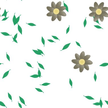 Yaprakları pürüzsüz arkaplan, vektör illüstrasyonu