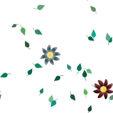 Yaprakları pürüzsüz arkaplan, vektör illüstrasyonu