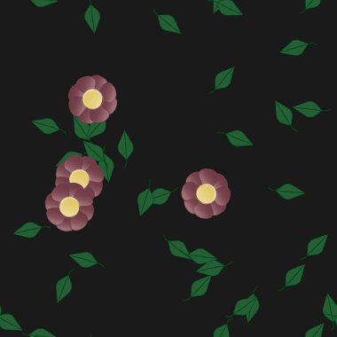 Yaprakları pürüzsüz arkaplan, vektör illüstrasyonu