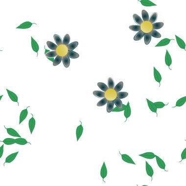 Yaprakları pürüzsüz arkaplan, vektör illüstrasyonu