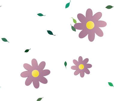 Yaprakları pürüzsüz arkaplan, vektör illüstrasyonu