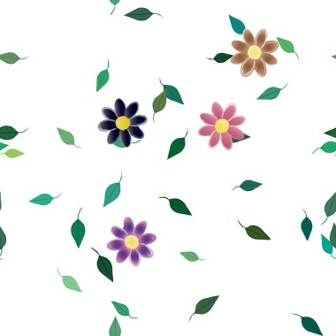 Yaprakları pürüzsüz arkaplan, vektör illüstrasyonu