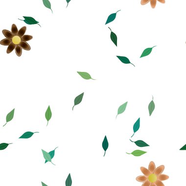Yaprakları pürüzsüz arkaplan, vektör illüstrasyonu