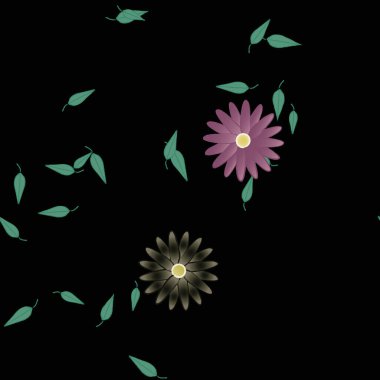 Yaprakları pürüzsüz arkaplan, vektör illüstrasyonu