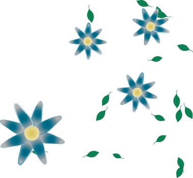 Yaprakları pürüzsüz arkaplan, vektör illüstrasyonu