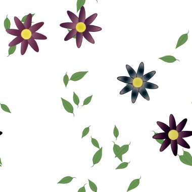 Yaprakları pürüzsüz arkaplan, vektör illüstrasyonu