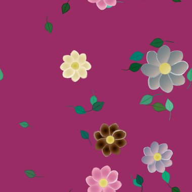 Yaprakları pürüzsüz arkaplan, vektör illüstrasyonu